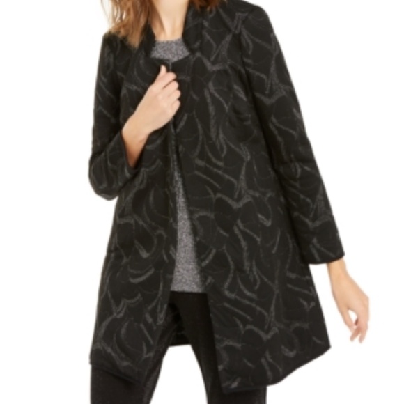 Alfani Metallic-Print Jacquard Topper Jacket - Picture 1 of 6